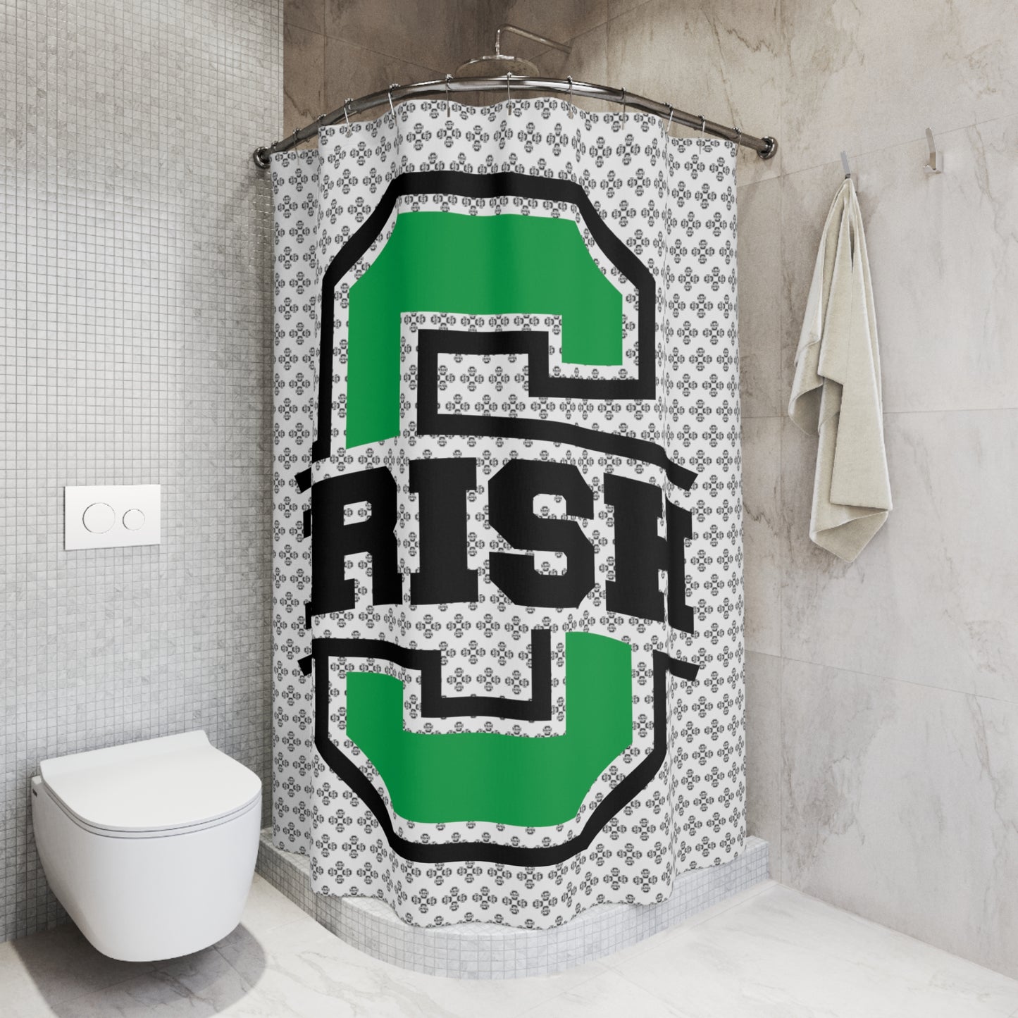 SCIOTO logo_LOGO pattern-Polyester Shower Curtain