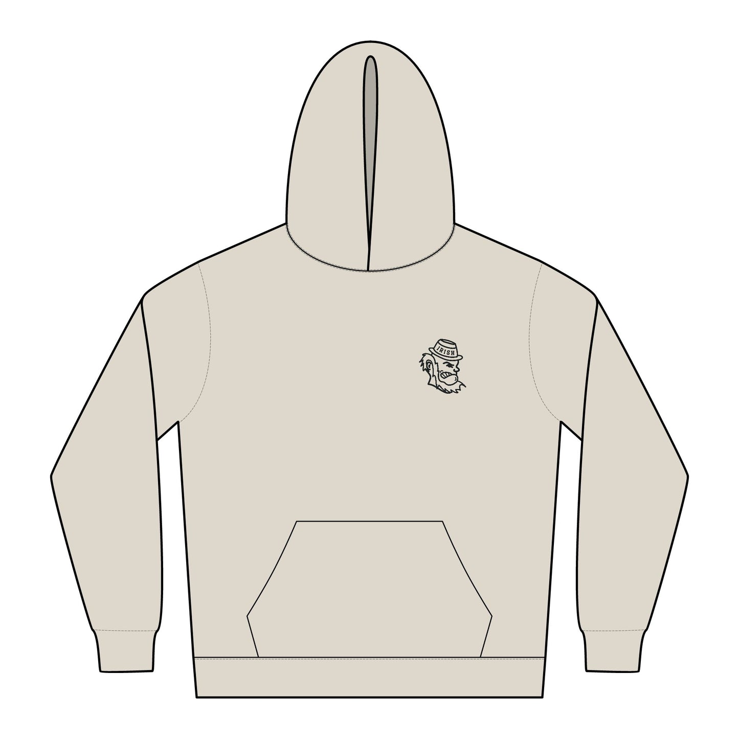 LEPRECHAUN ICON (embroidery) - Relaxed Hoodie
