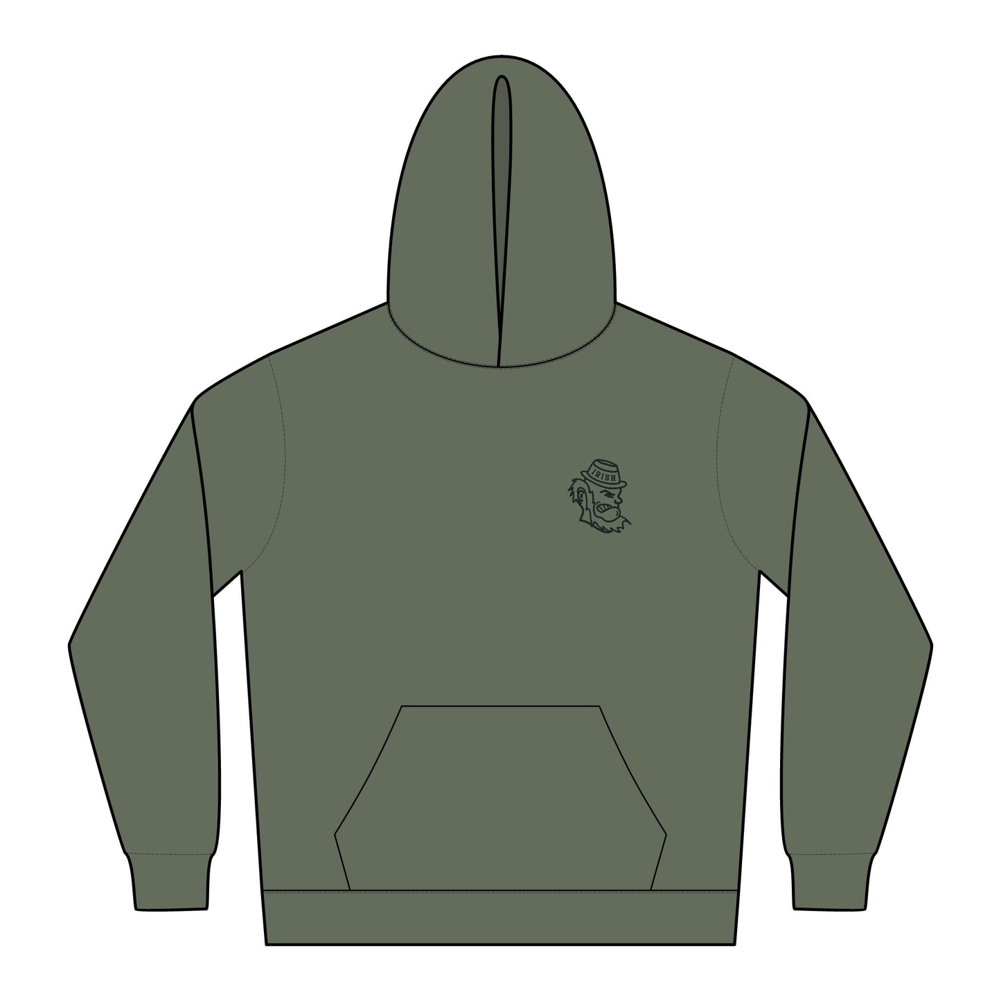 LEPRECHAUN ICON (embroidery) - Relaxed Hoodie