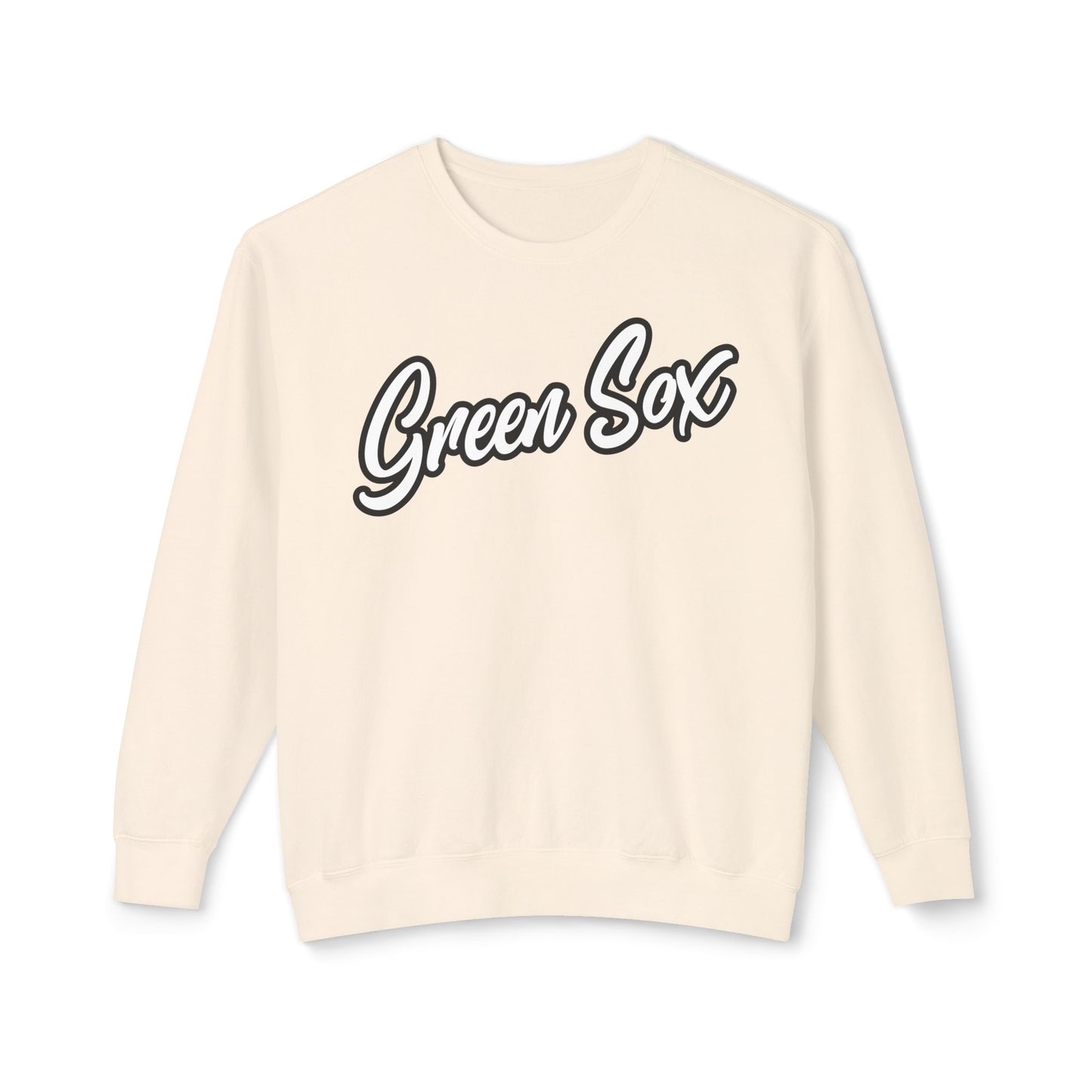 GREEN SOX (script)-Comfort Colors™ Unisex Lightweight Crewneck Sweatshirt