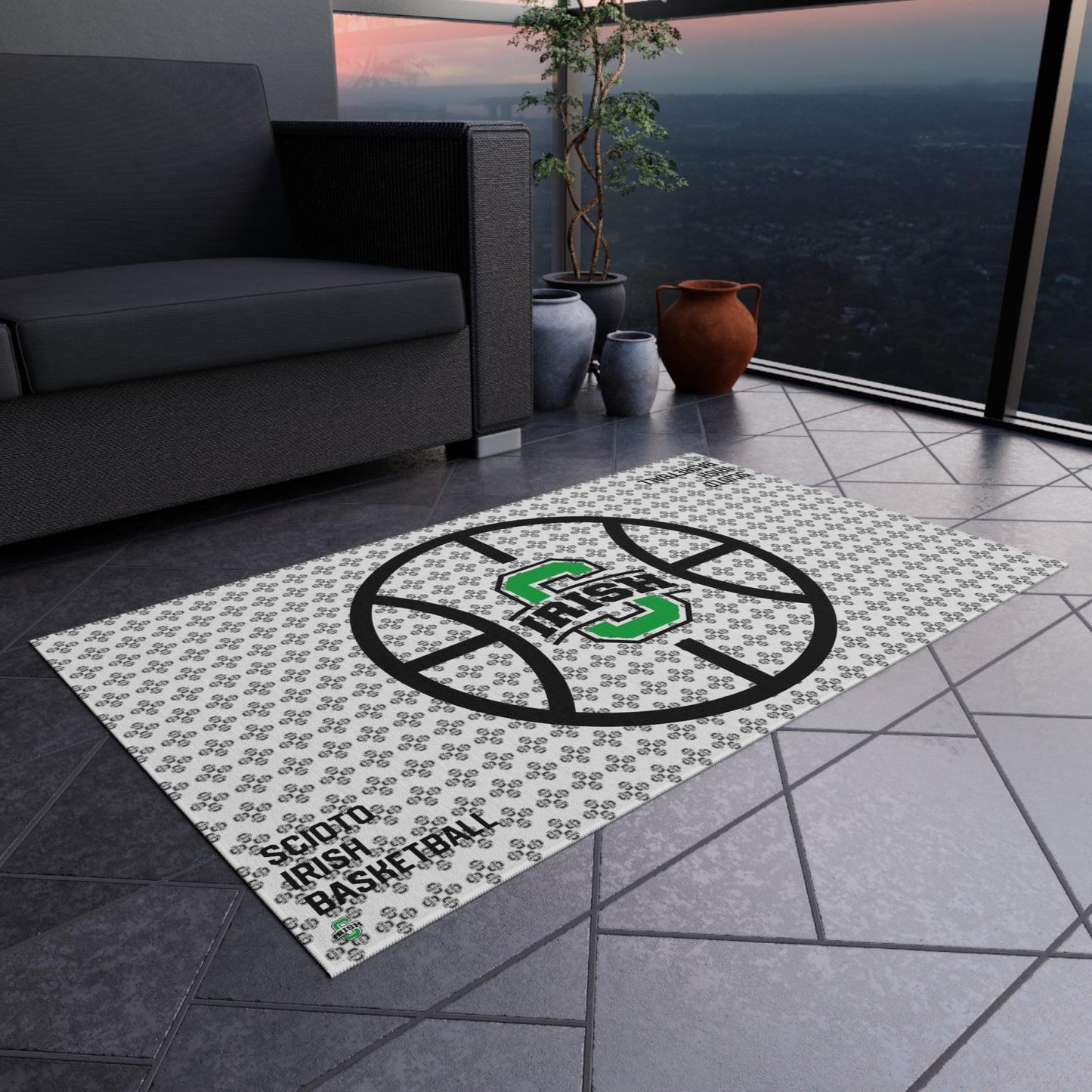 SCIOTO IRISH BASKETBALL-36"x60"-Outdoor Rug