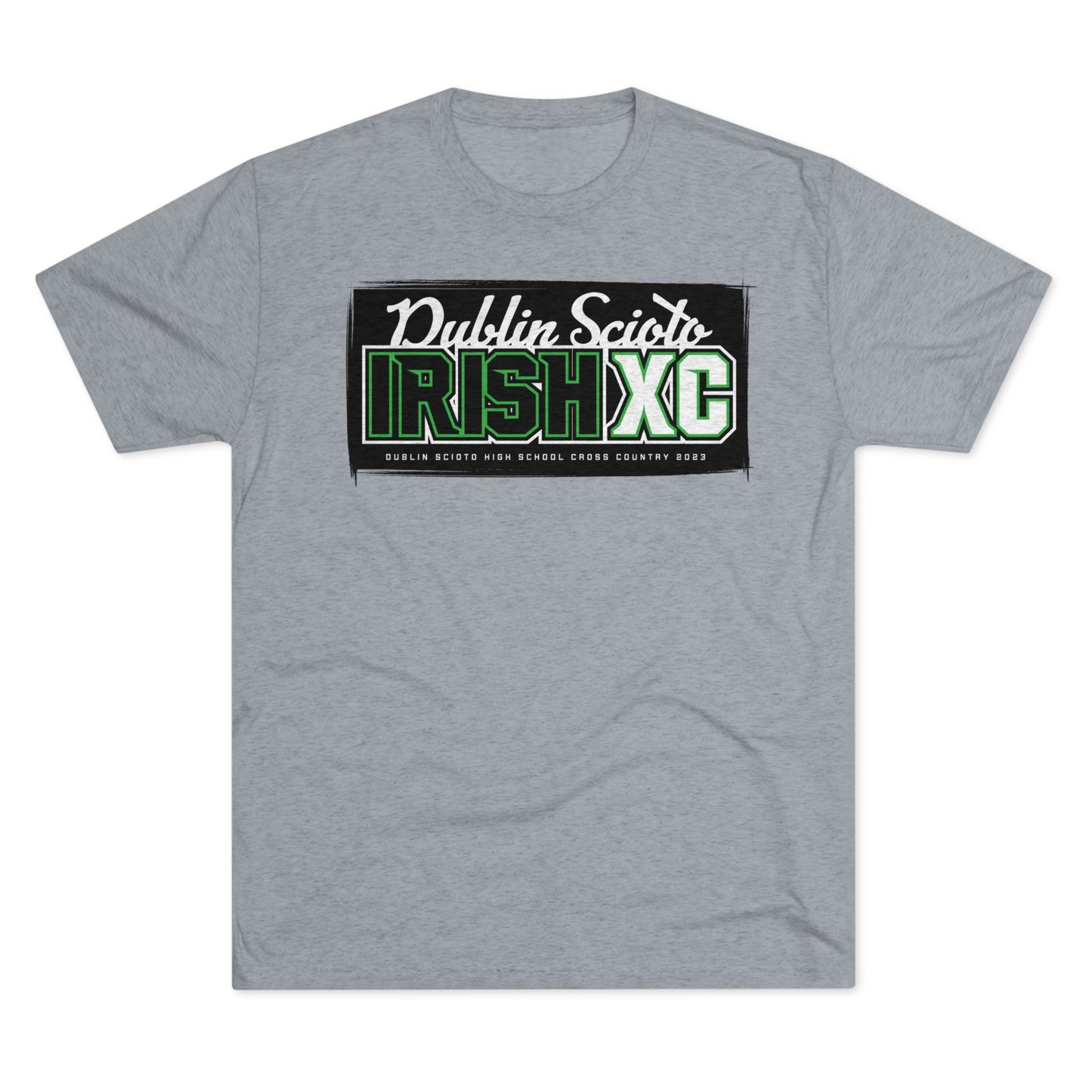 DUBLIN SCIOTO IRISH XC_color field-Unisex Tri-Blend Crew Tee
