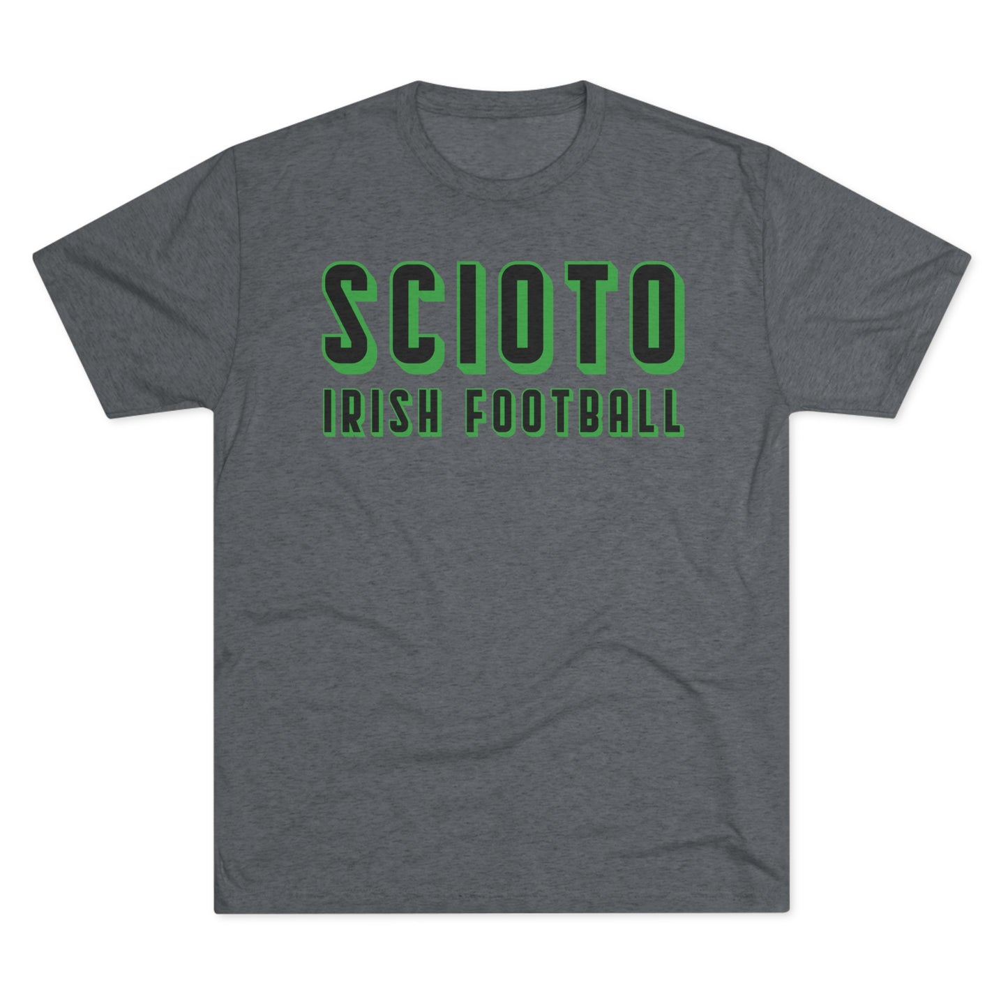 SCIOTO IRISH FOOTBALL(3D)-Unisex Tri-Blend Crew Tee