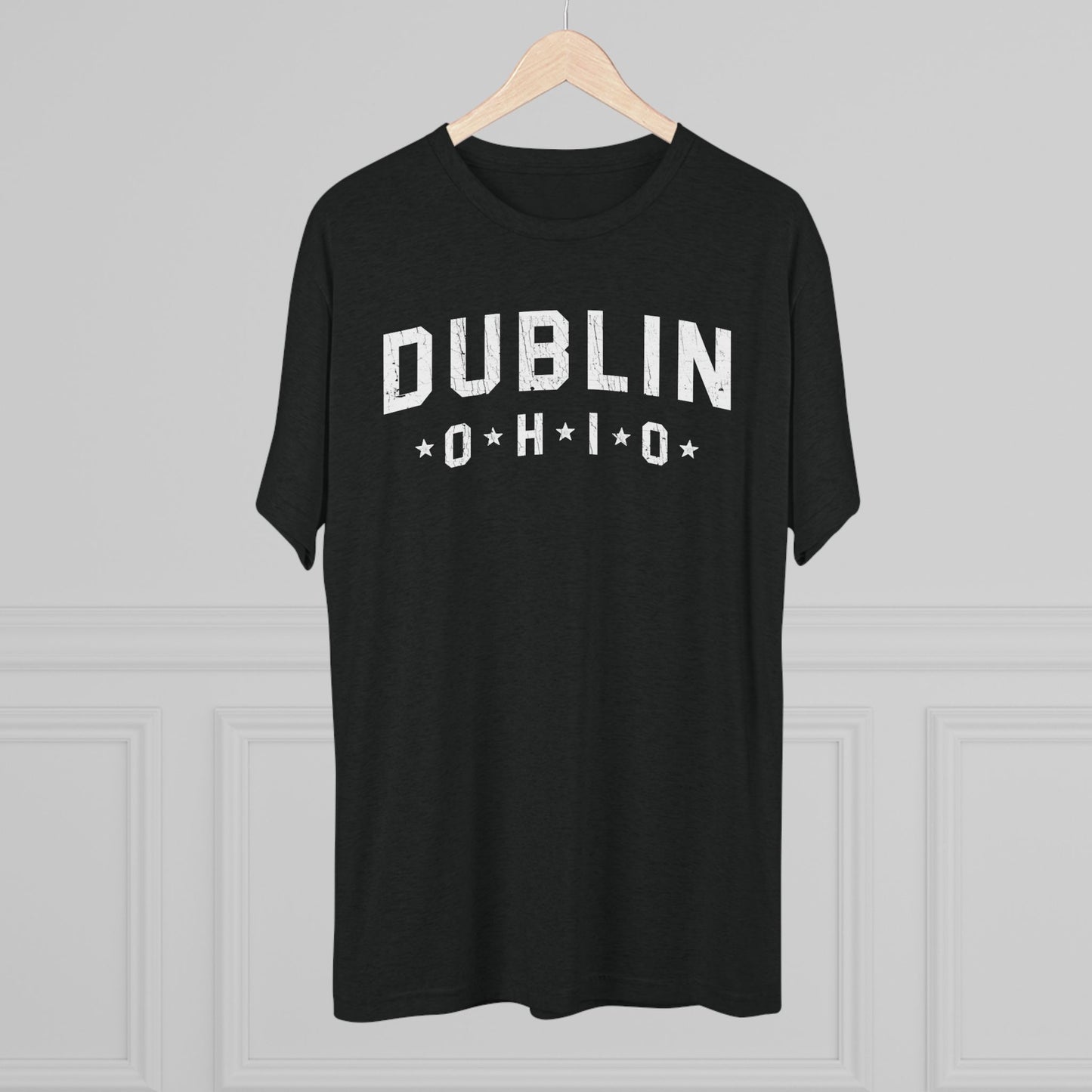 DUBLIN *O*H*I*O_Distressed-Unisex Tri-Blend Crew Tee