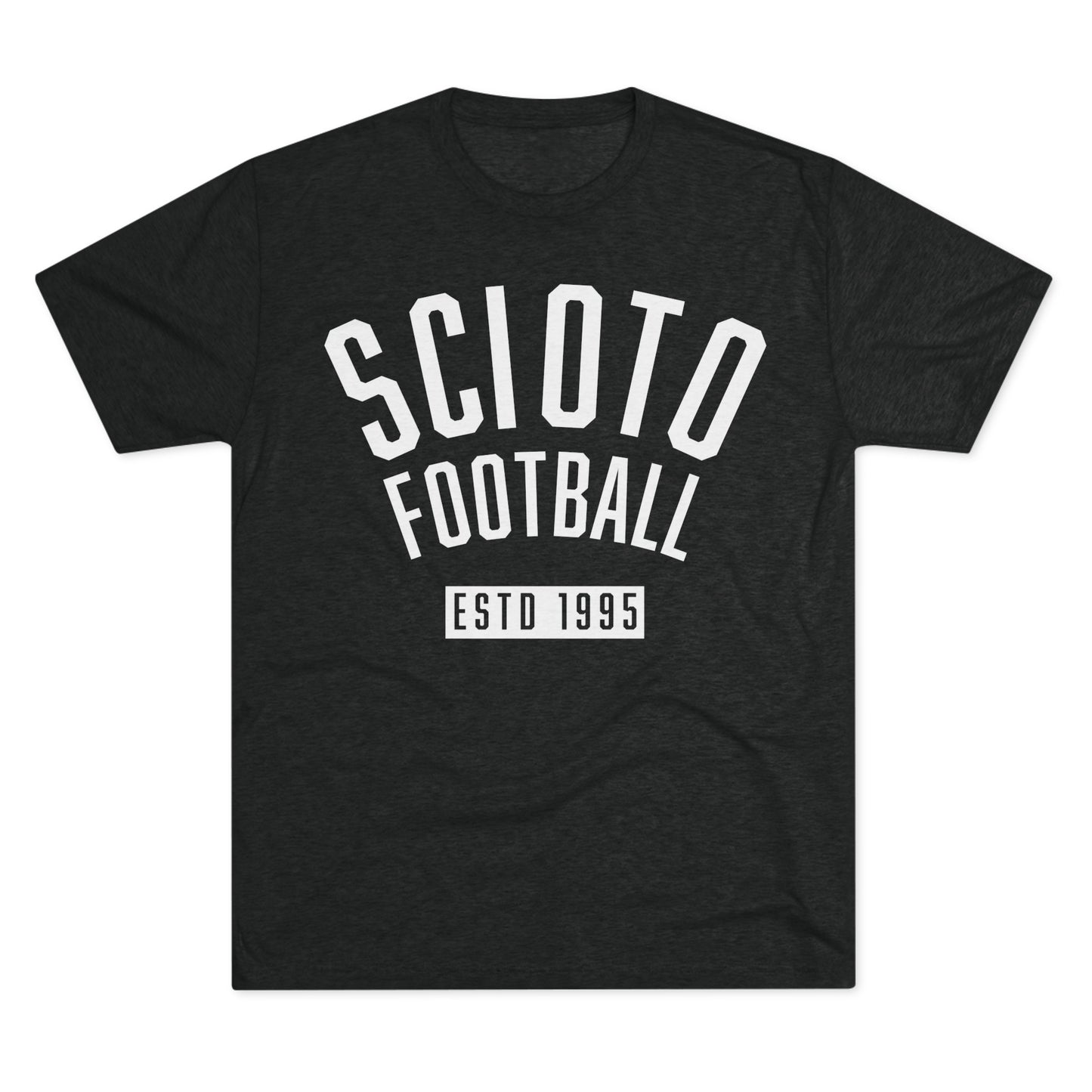 SCIOTO FOOTBALL(arched)_ESTD 1995-Unisex Tri-Blend Crew Tee
