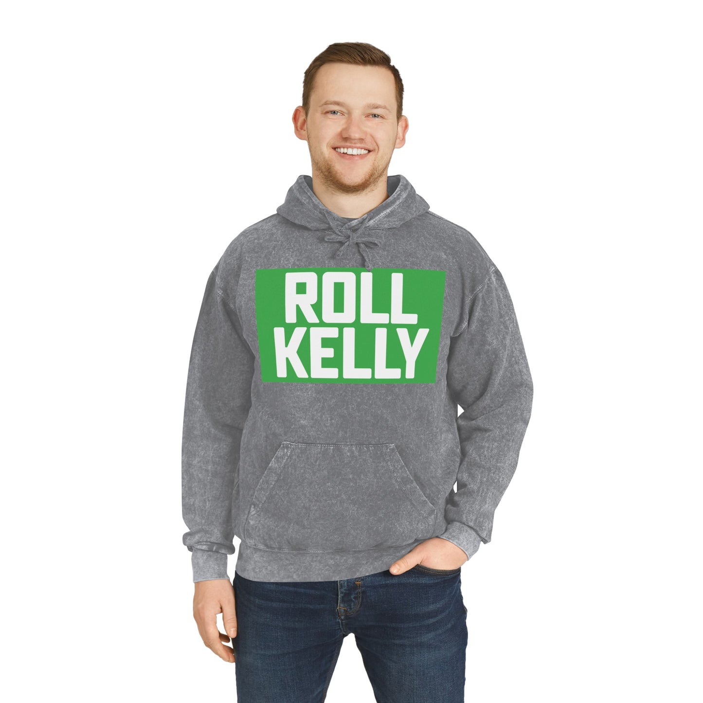 ROLL KELLY-Unisex Mineral Wash Hoodie