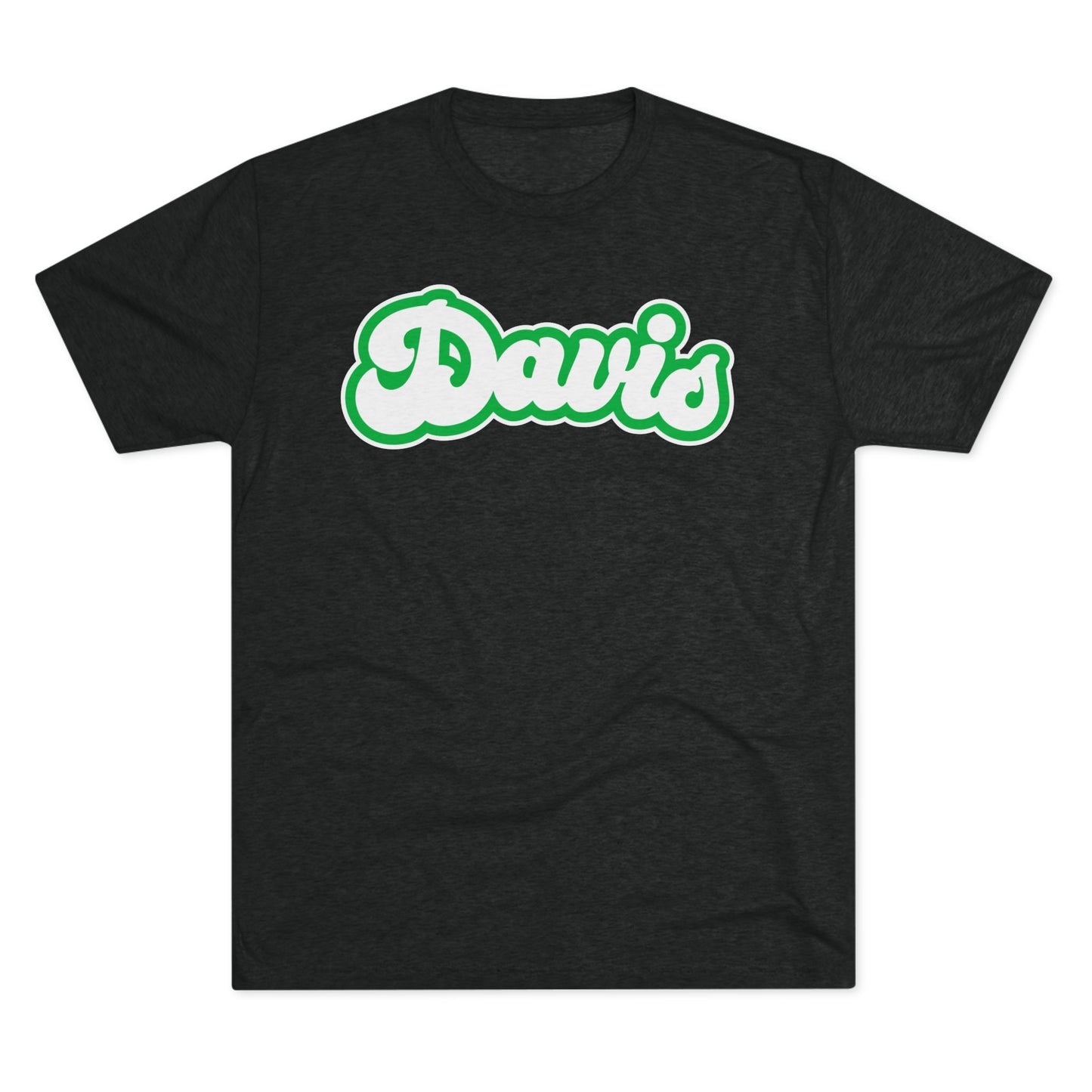 DAVIS (script bubble letters)-Unisex Tri-Blend Crew Tee