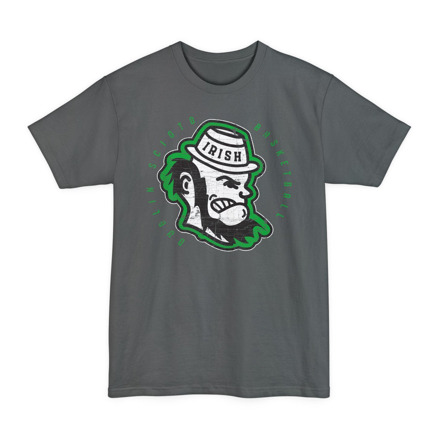 ***TALL*** size _ DUBLIN SCIOTO BASKETBALL_LEPRECHAUN ICON_Distressed - T-Shirt