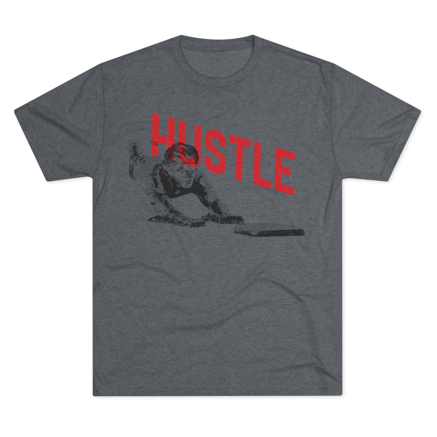 HUSTLE (angle slide)-Unisex Tri-Blend Crew Tee