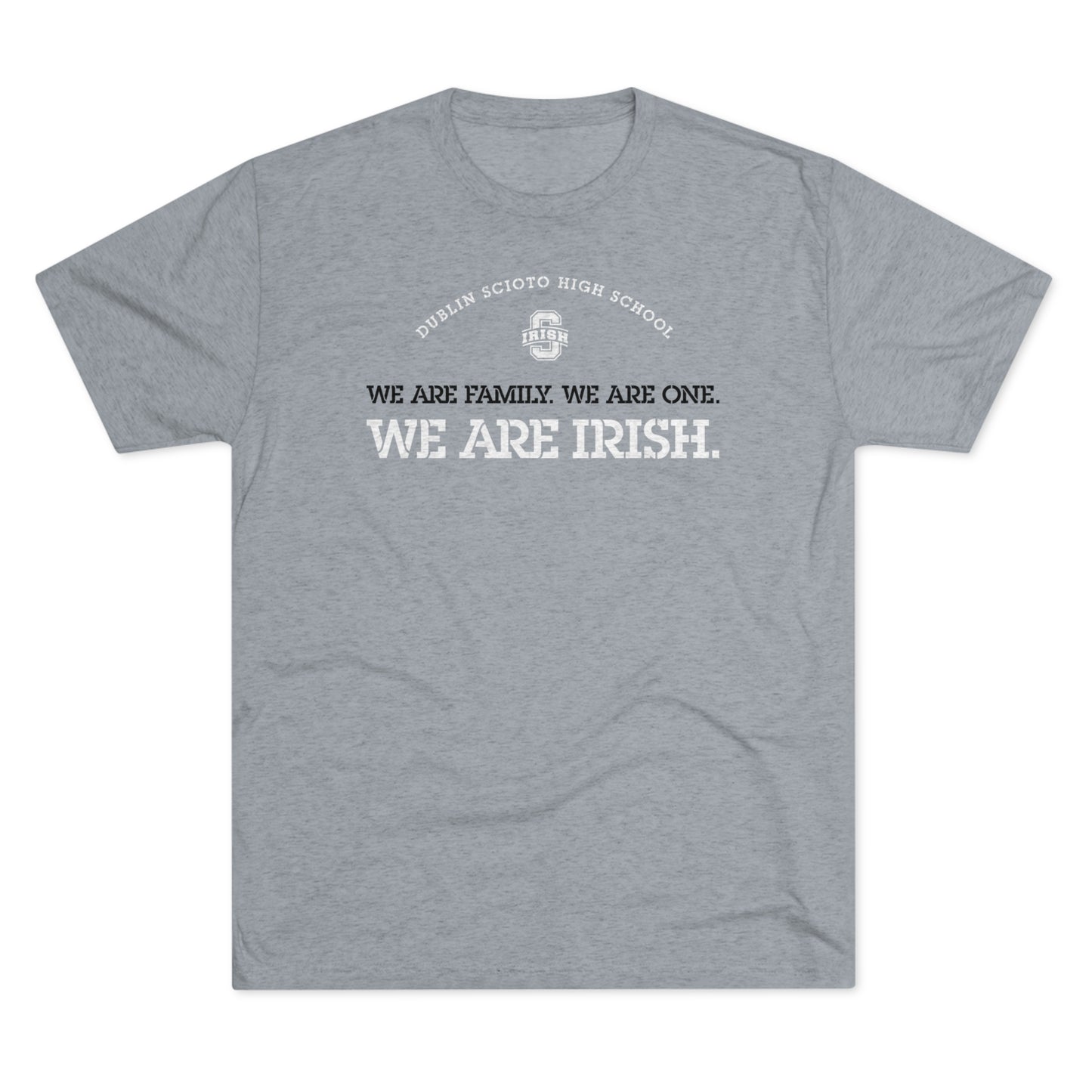 WE ARE FAMILY. WE ARE ONE. WE ARE IRISH. - Unisex Tri-Blend Crew Tee