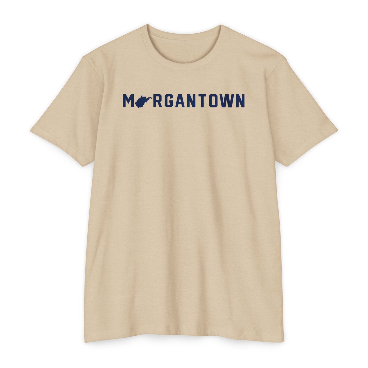 MORGANTOWN (state shape substitution) - Unisex CVC Jersey T-shirt