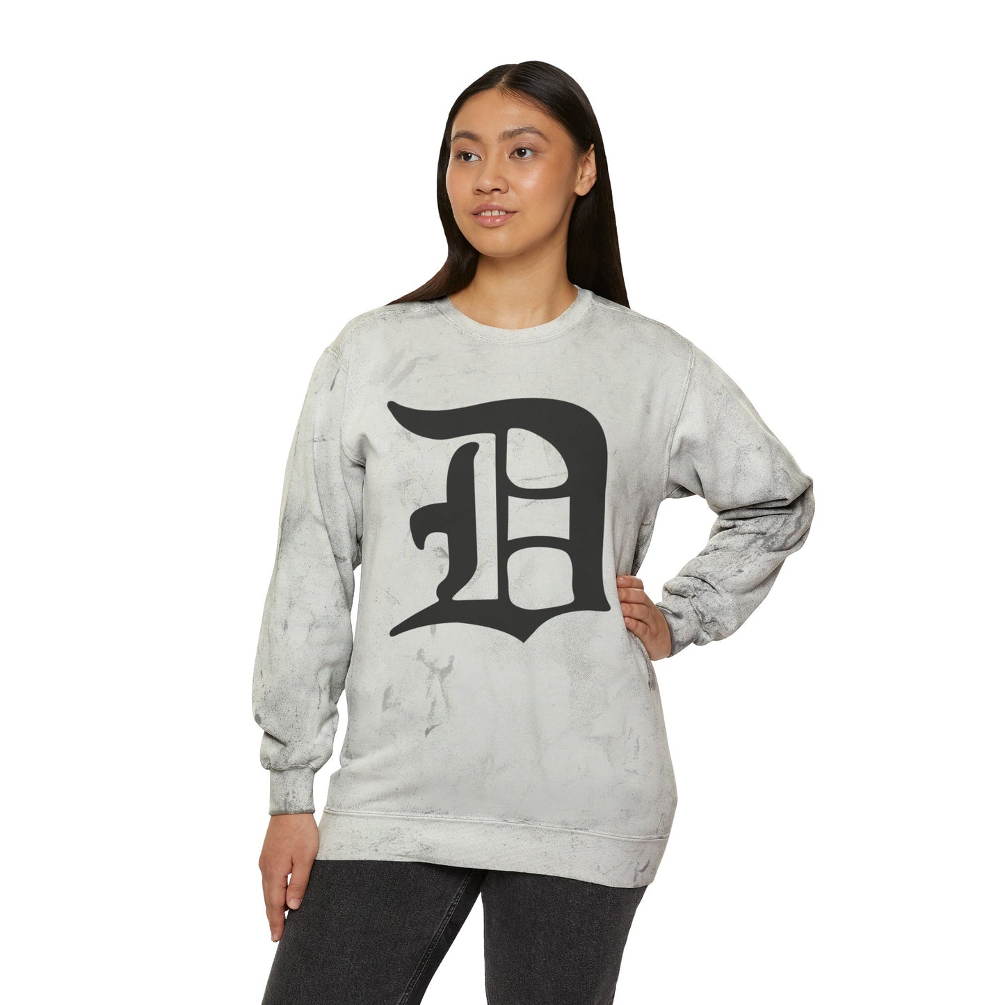 Script D-Unisex Color Blast Crewneck Sweatshirt