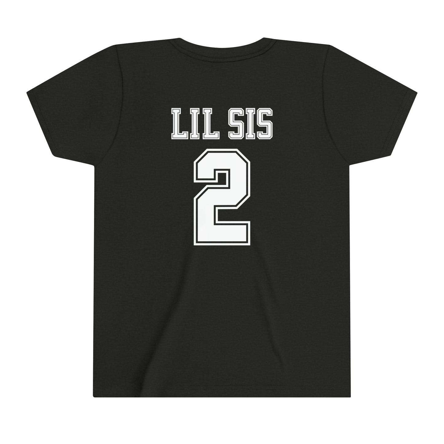 IRISH MAN™ logo (front) FOOTBALL_LIL SIS #2 (back) - Youth Short Sleeve Tee