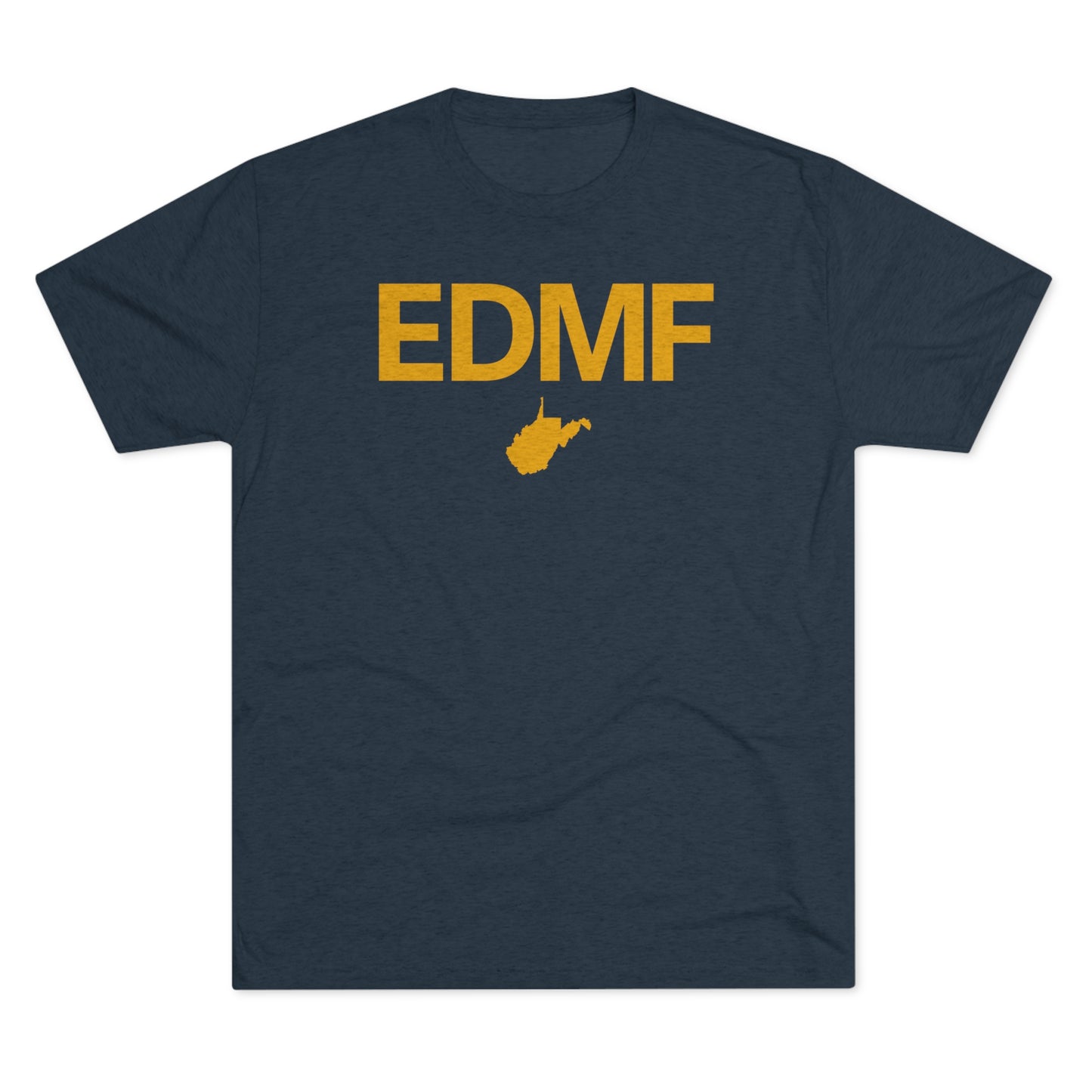 EDMF_WV STATE-YELLOW-Unisex Tri-Blend Crew Tee