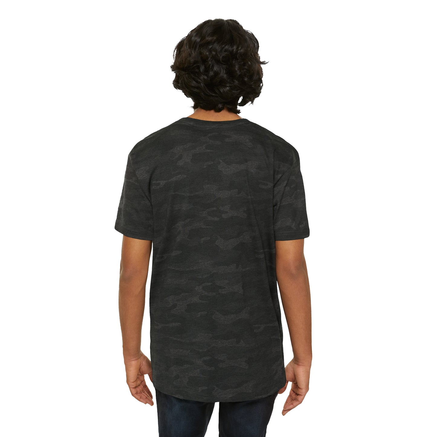 ICONS_STARS AND STRIPES_SCIOTO LOGO_OH STATE SHAPE_LEPRECHAUN SILHOUETTE-Men's Fine Jersey Tee