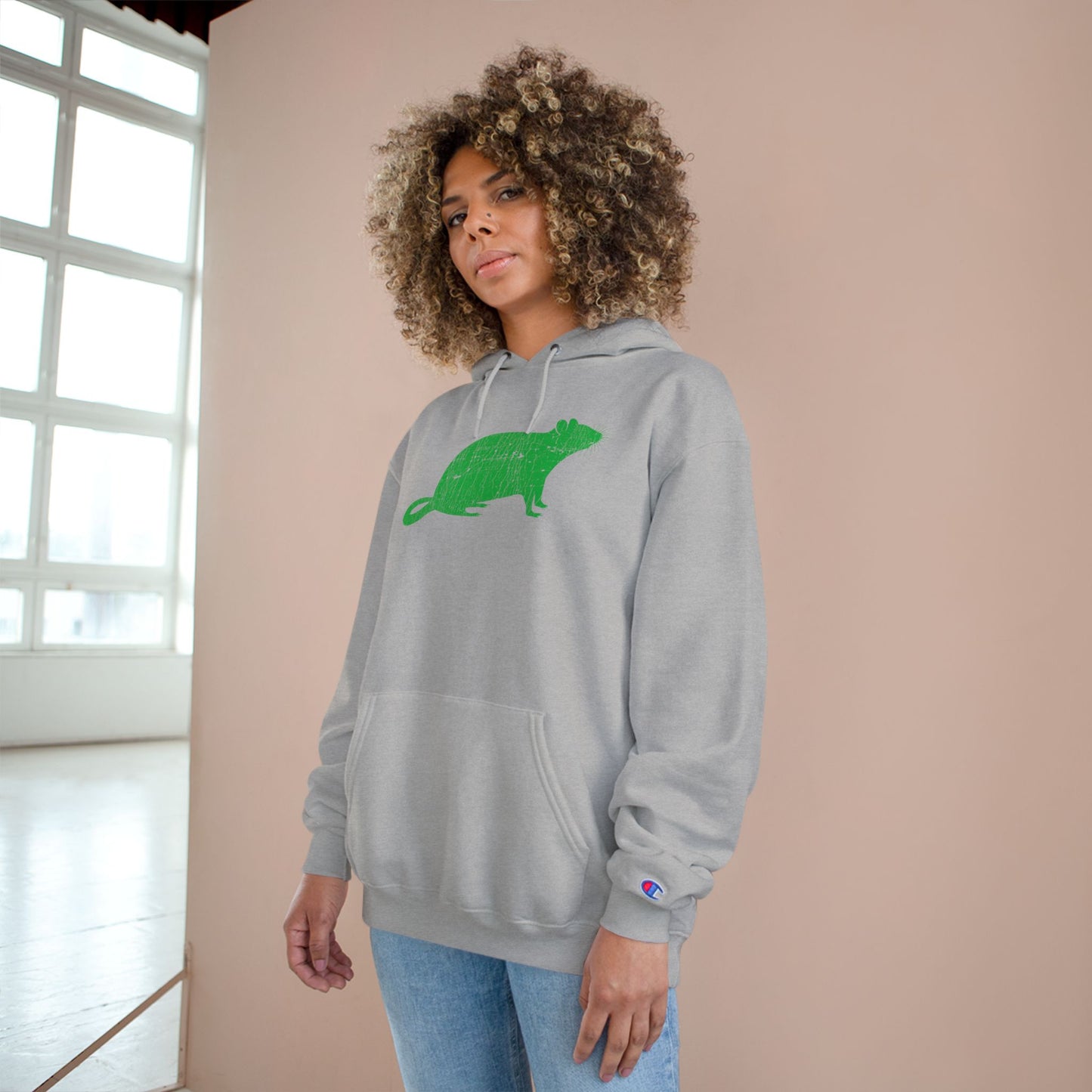 RAT DISTRESSED-Champion Hoodie