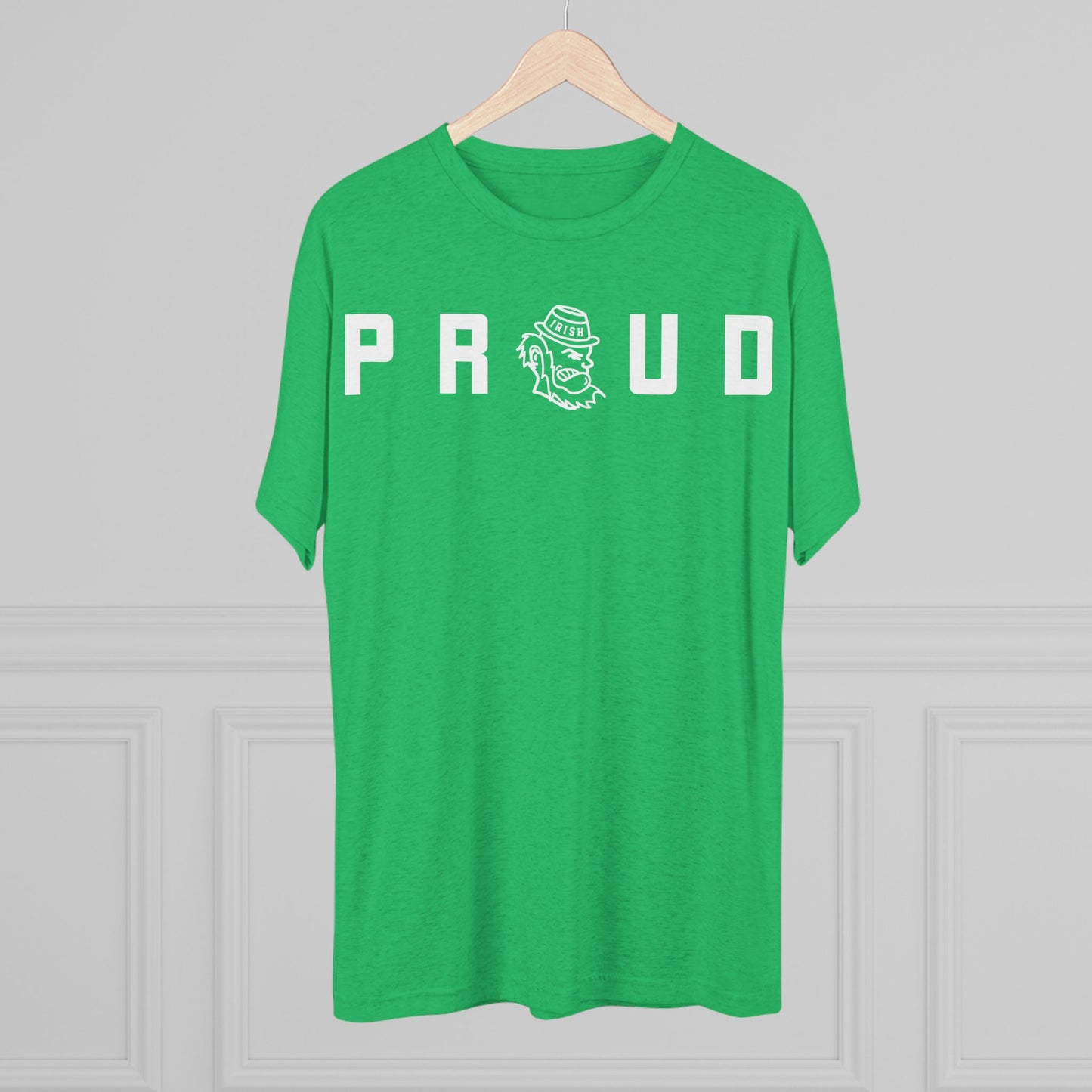 PROUD(tracked out)_LEPRECHAUN substitute_Distressed-Unisex Tri-Blend Crew Tee