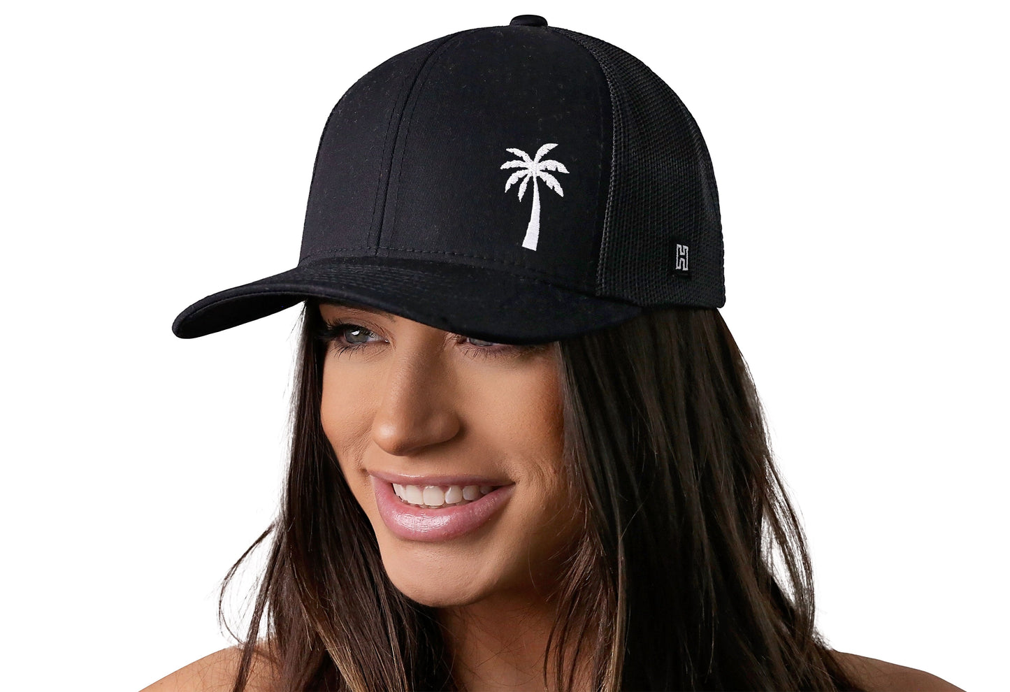 Palm Tree Trucker Hat | Black Island Snapback