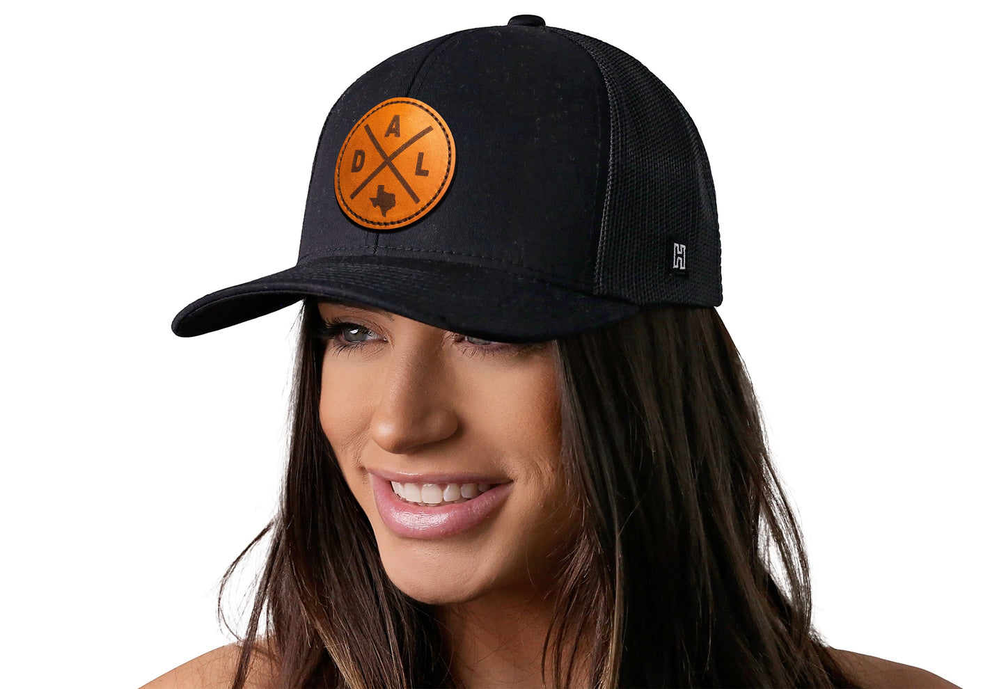 Dallas Trucker Hat Leather | Black DAL X Snapback