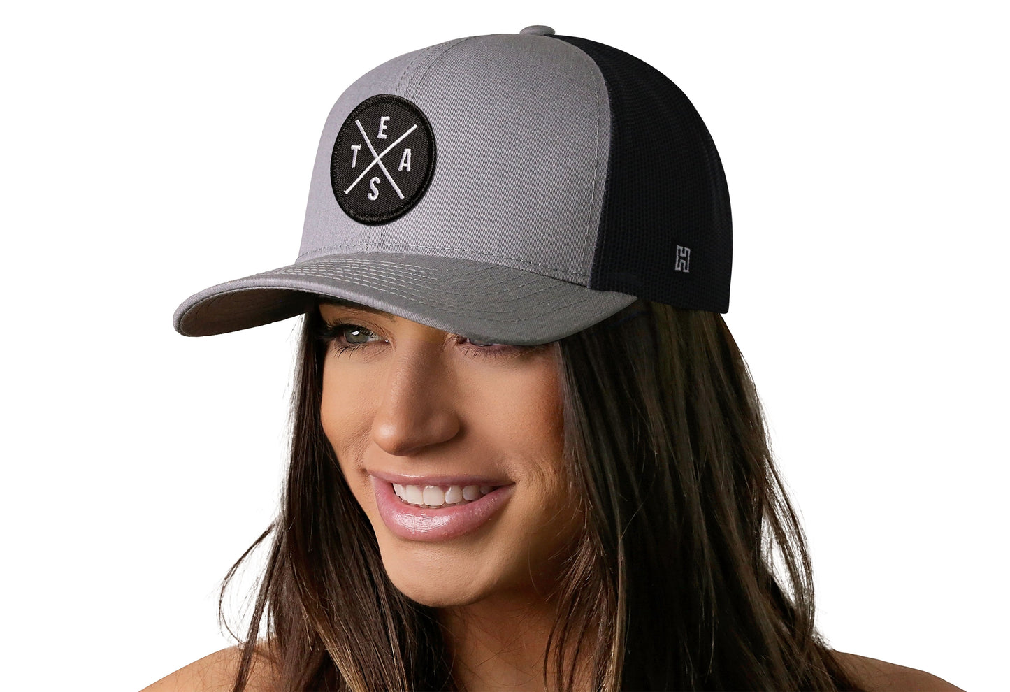 Te(X)As Trucker Hat | Gray-Black Te(x)as X Snapback