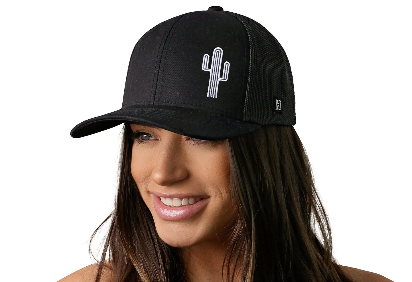 Cactus Trucker Hat | Black Cactus Snapback