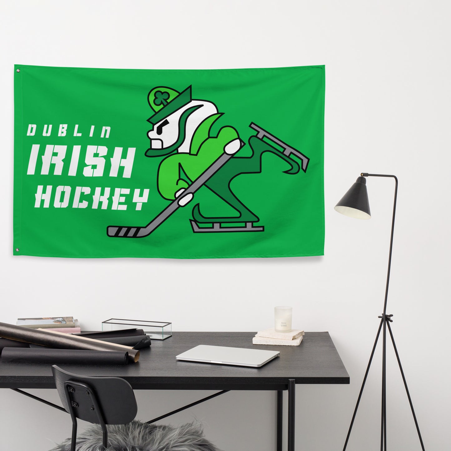 DUBLIN IRISH HOCKEY-Flag with grommets