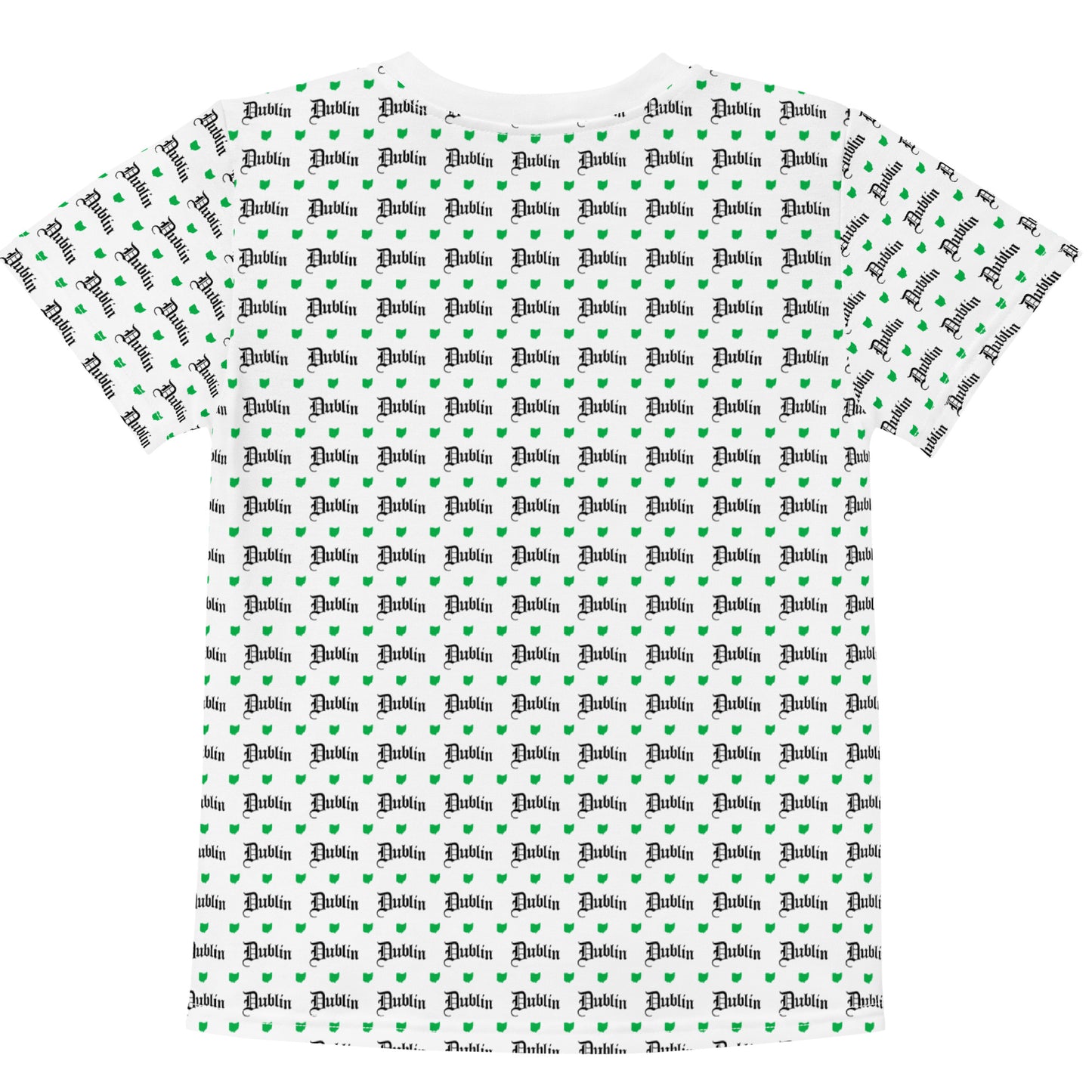 (pattern) DUBLIN + OH State shape - Kids crew neck t-shirt