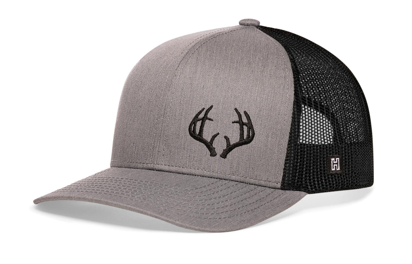 Buck Antler Trucker Hat | Black Buck Antler Snapback
