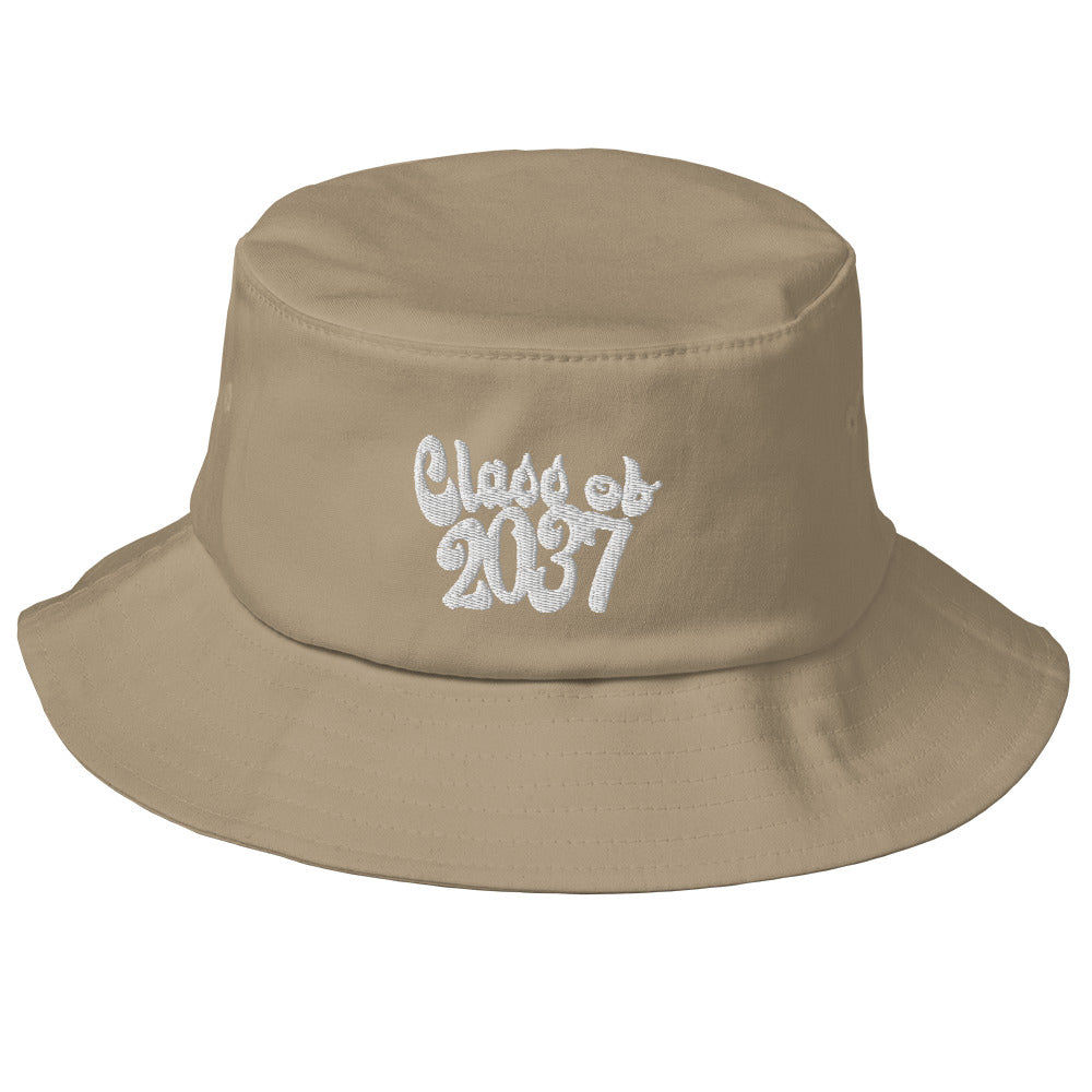 CLASS OF 2037 (embroidery)-Old School Bucket Hat
