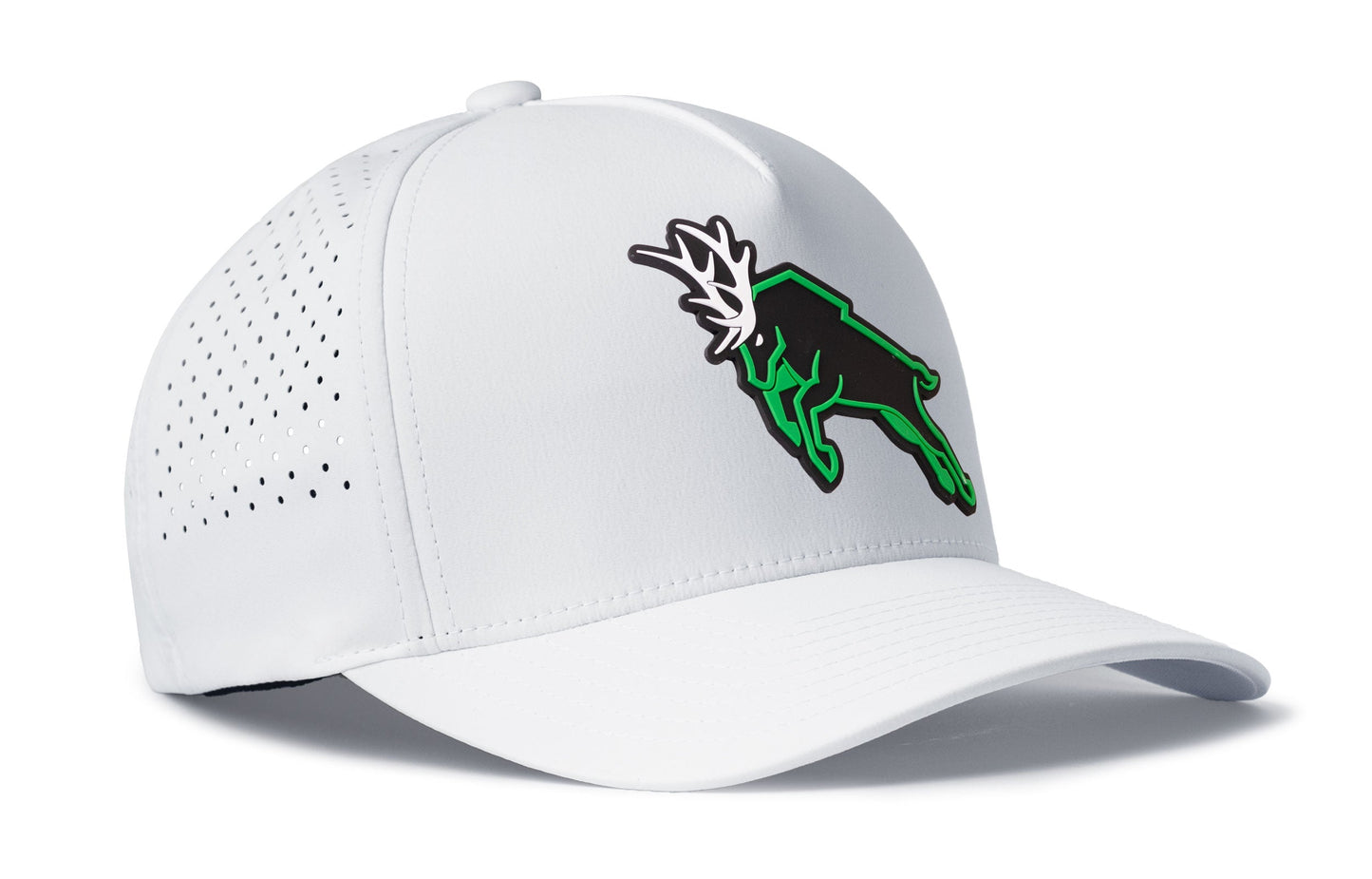 Green Buck Performance 5-Panel Hat | Stag Flexfit Snapback