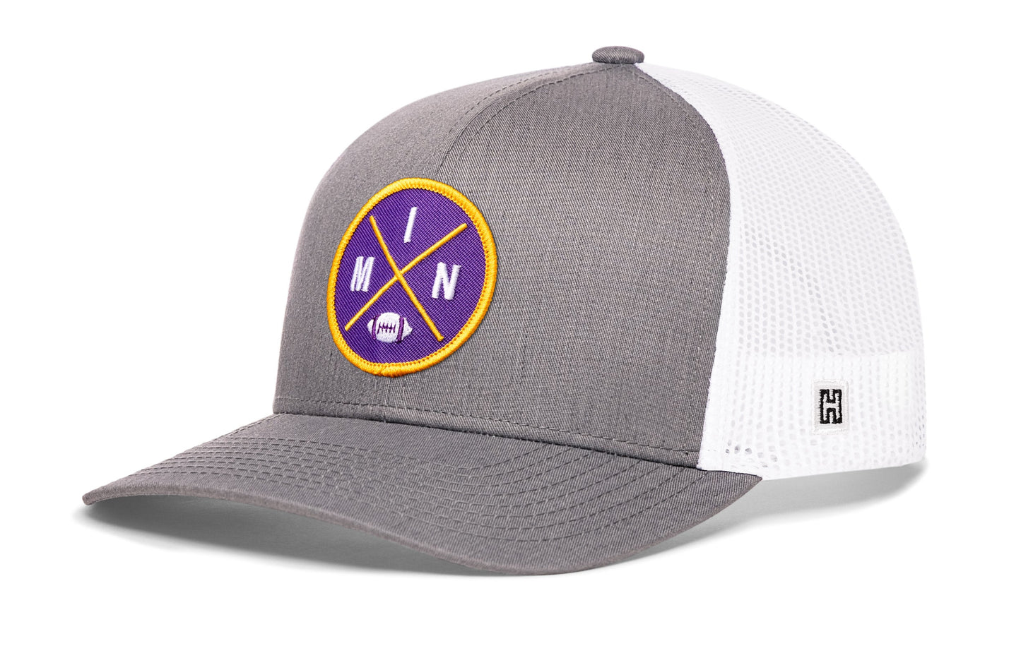 Minnesota Trucker Hat | Black MIN X Football Snapback