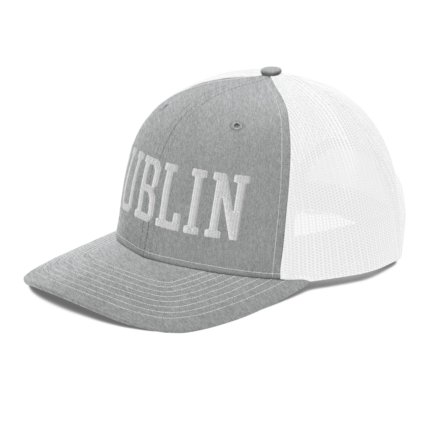 DUBLIN (simple white on gray)-Trucker Cap