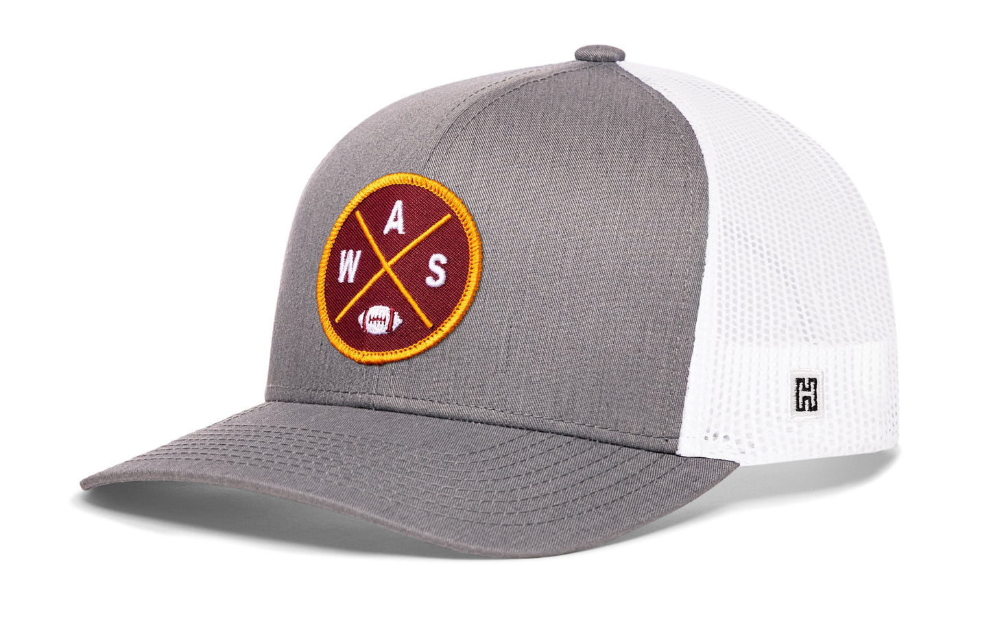 Washington DC Trucker Hat | Black WAS X Football Snapback