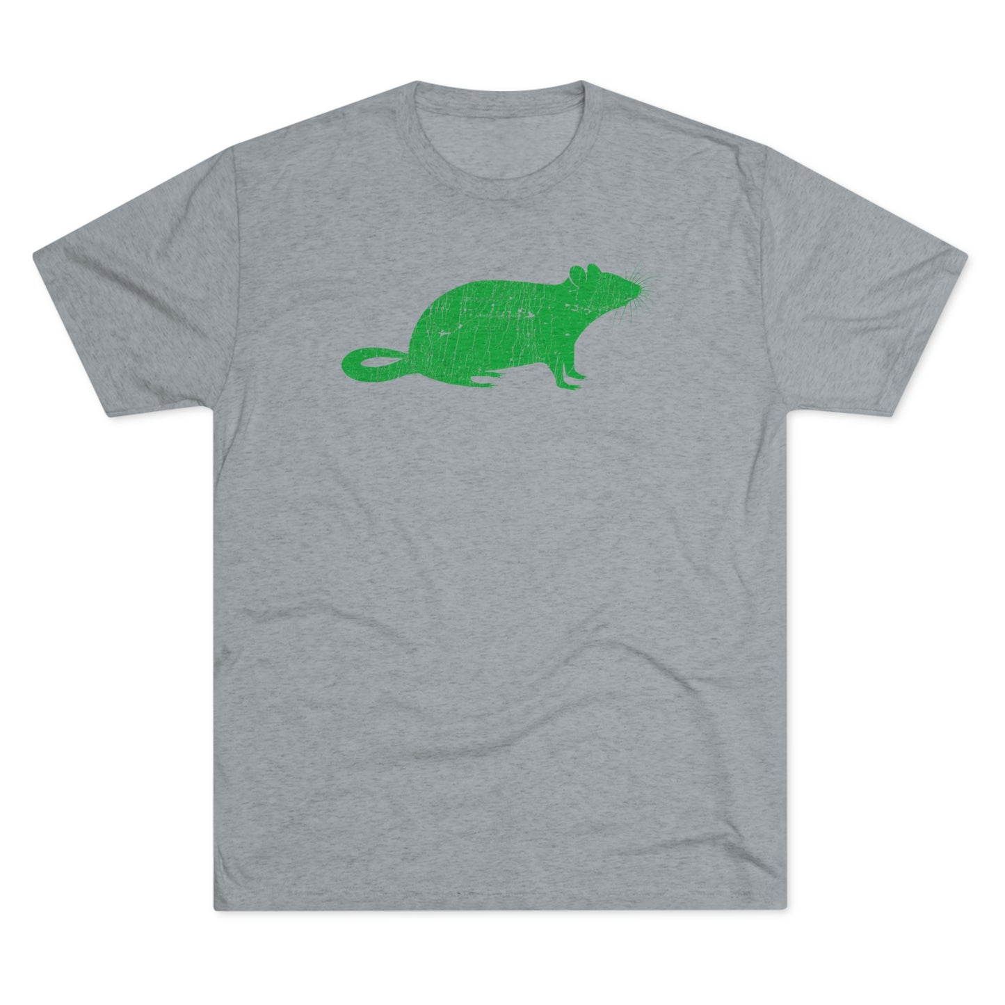 RAT_GREEN DISTRESSED-Unisex Tri-Blend Crew Tee