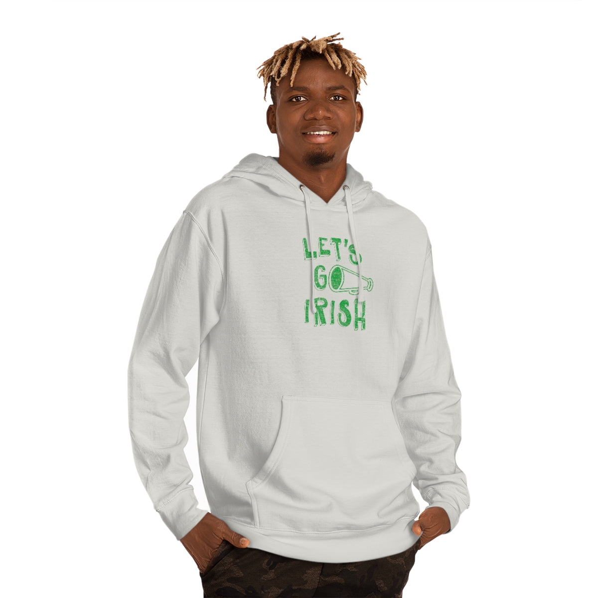 LET'S GO IRISH_MEGAPHONE-Unisex Hooded Sweatshirt