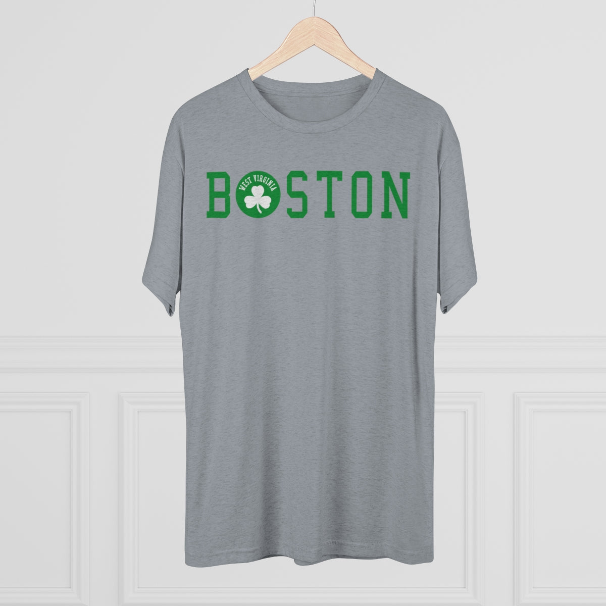 BOSTON WEST VIRIGINIA_Shamprock_Unisex Tri-Blend Crew Tee