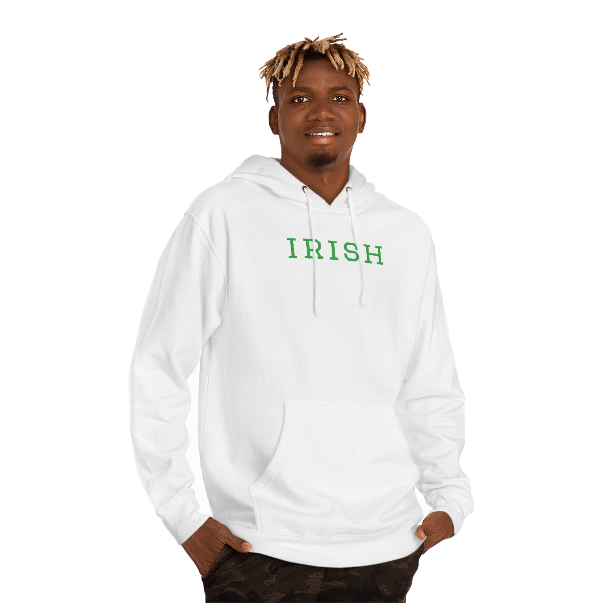 IRISH_Kelly Green_11" wide gfx-Unisex Crew Neck Sweatshirt 80/20 - Independent Trading Co partnership