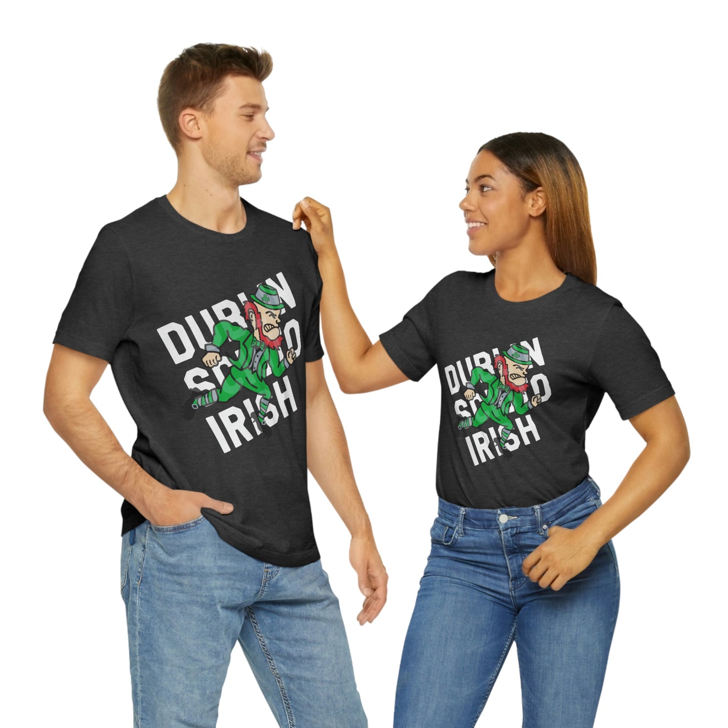 LEPRECHAUN_OVERPRINT_DUBLIN SCIOTO IRISH-Unisex Jersey Short Sleeve Tee