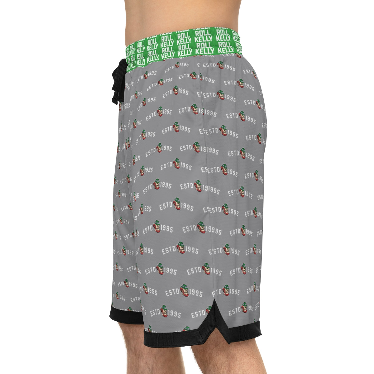 SCIOTO IRISH-ESTABLISHED 1995_MASCOT HEAD-Basketball Rib Shorts (AOP)
