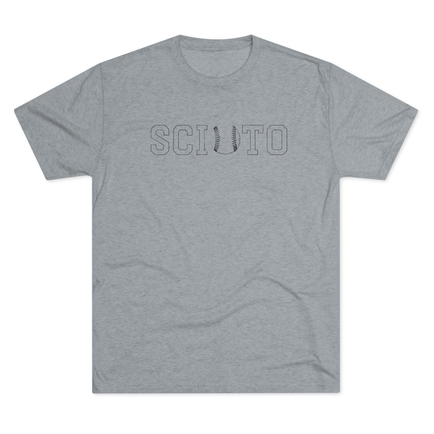 SCIOTO_OUTLINE_BASEBALL SUBSTITUTE-Unisex Tri-Blend Crew Tee