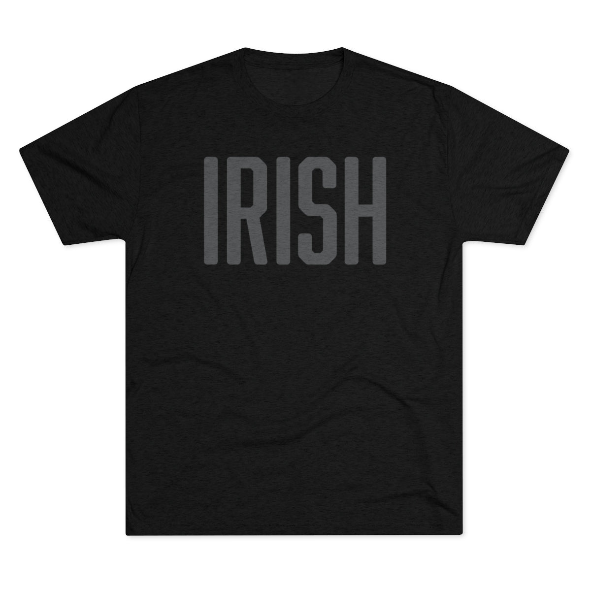 IRISH-80% BLACK_VINTAGE BLACK Unisex Tri-Blend Crew Tee