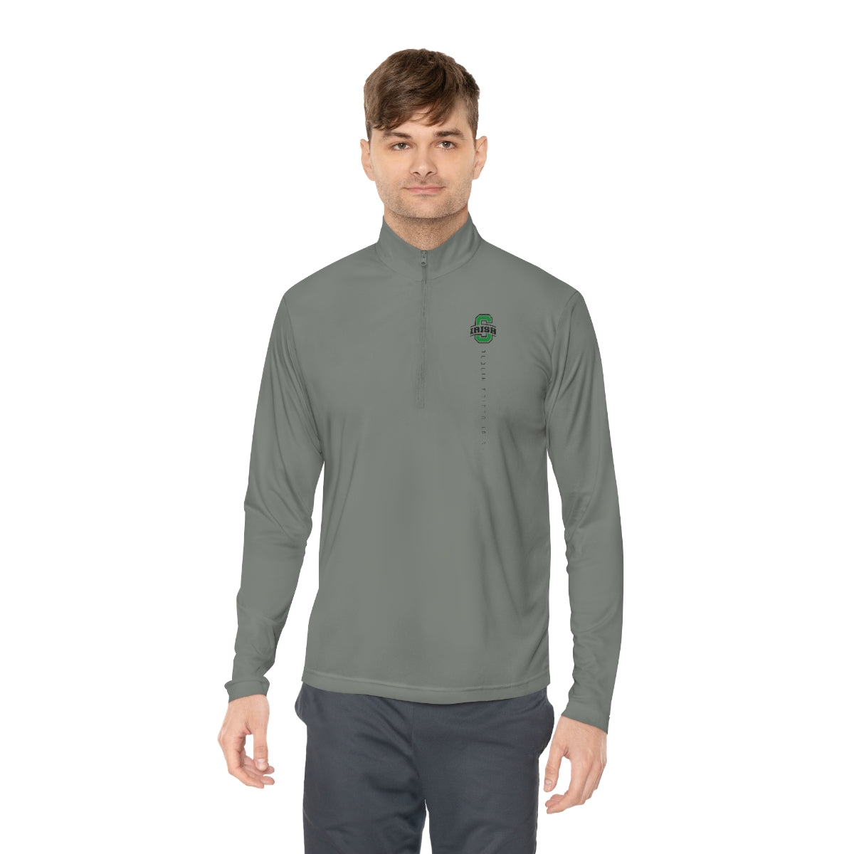 SCIOTO LOGO_ vertical type-DUBLIN SCIOTO IRISH_Unisex Quarter-Zip Pullover