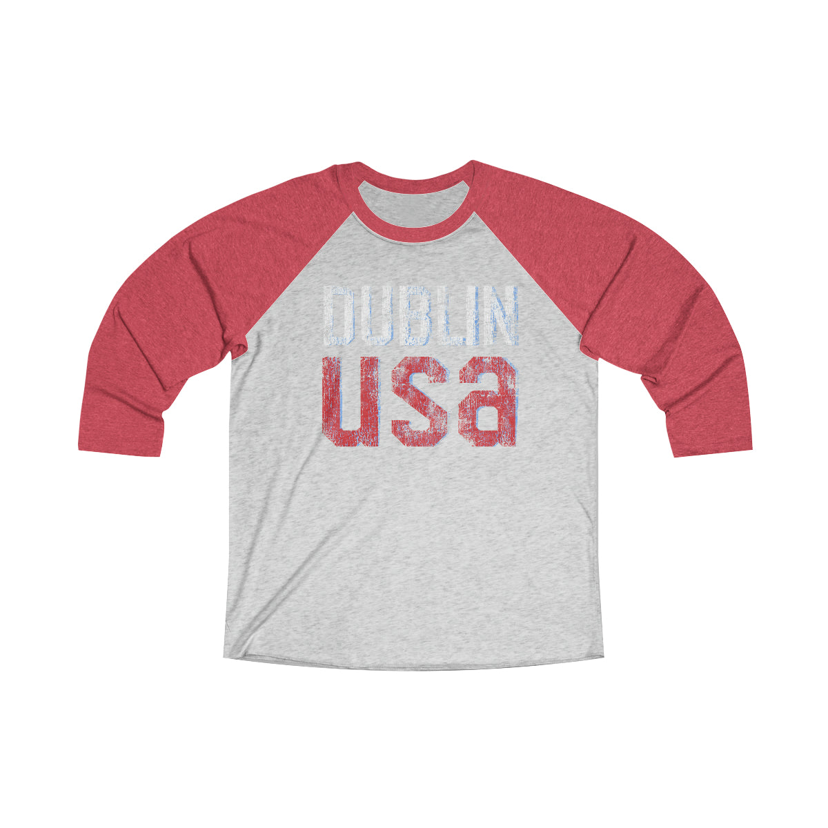 Dublin USA_Unisex Tri-Blend 3\4 Raglan Tee