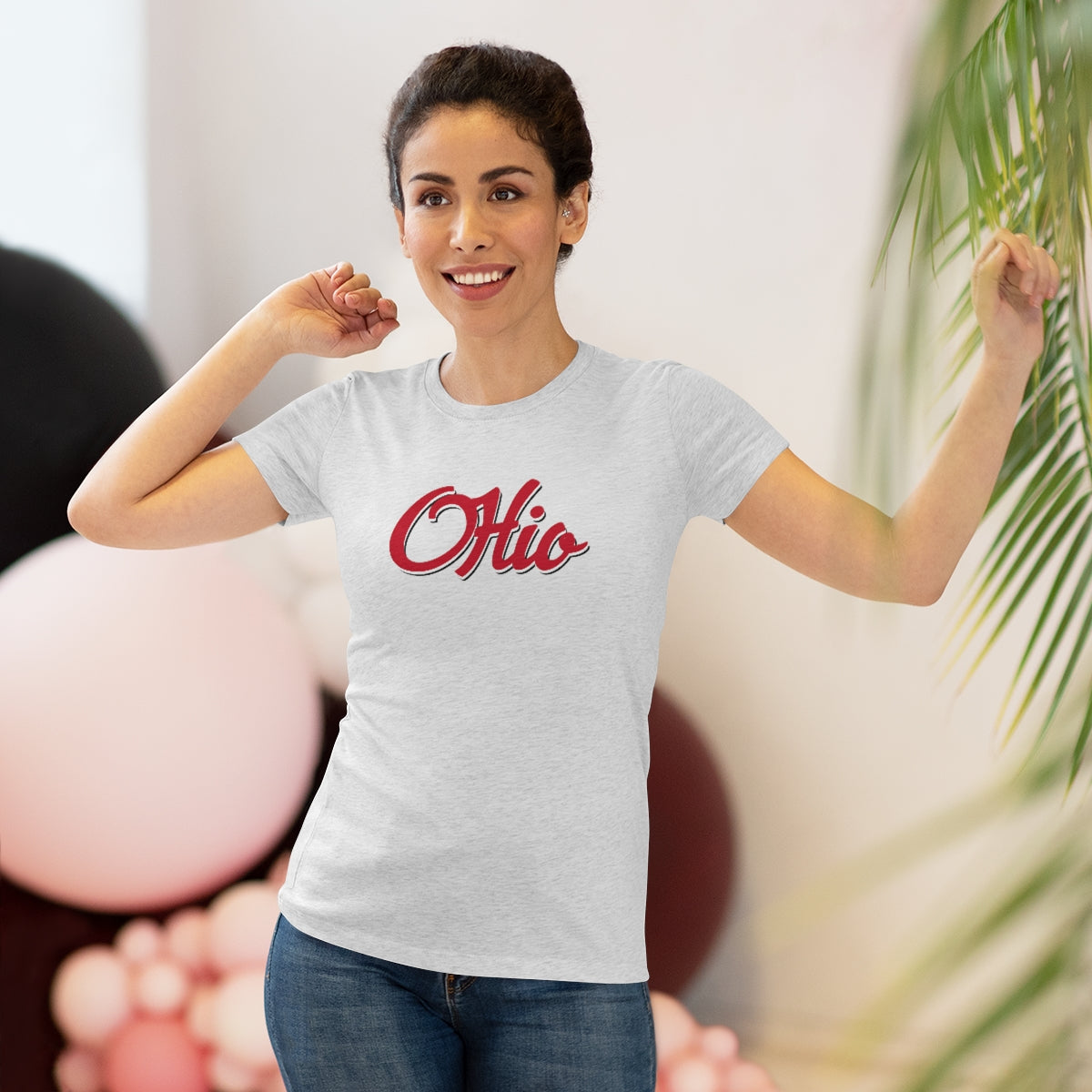 OHIO_script typography-Women's Triblend Tee