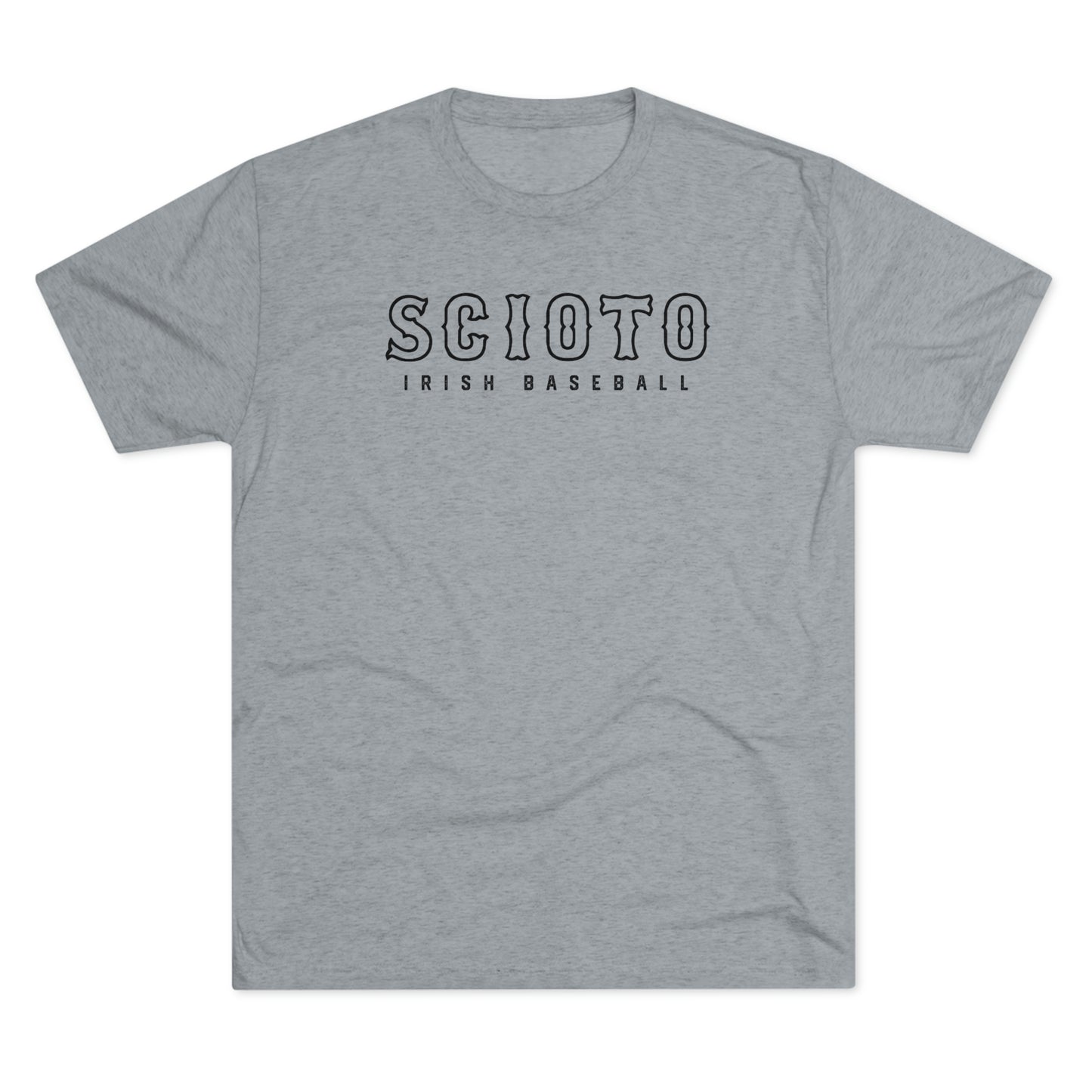 SCIOTO (outline) IRISH BASEBALL-Unisex Tri-Blend Crew Tee