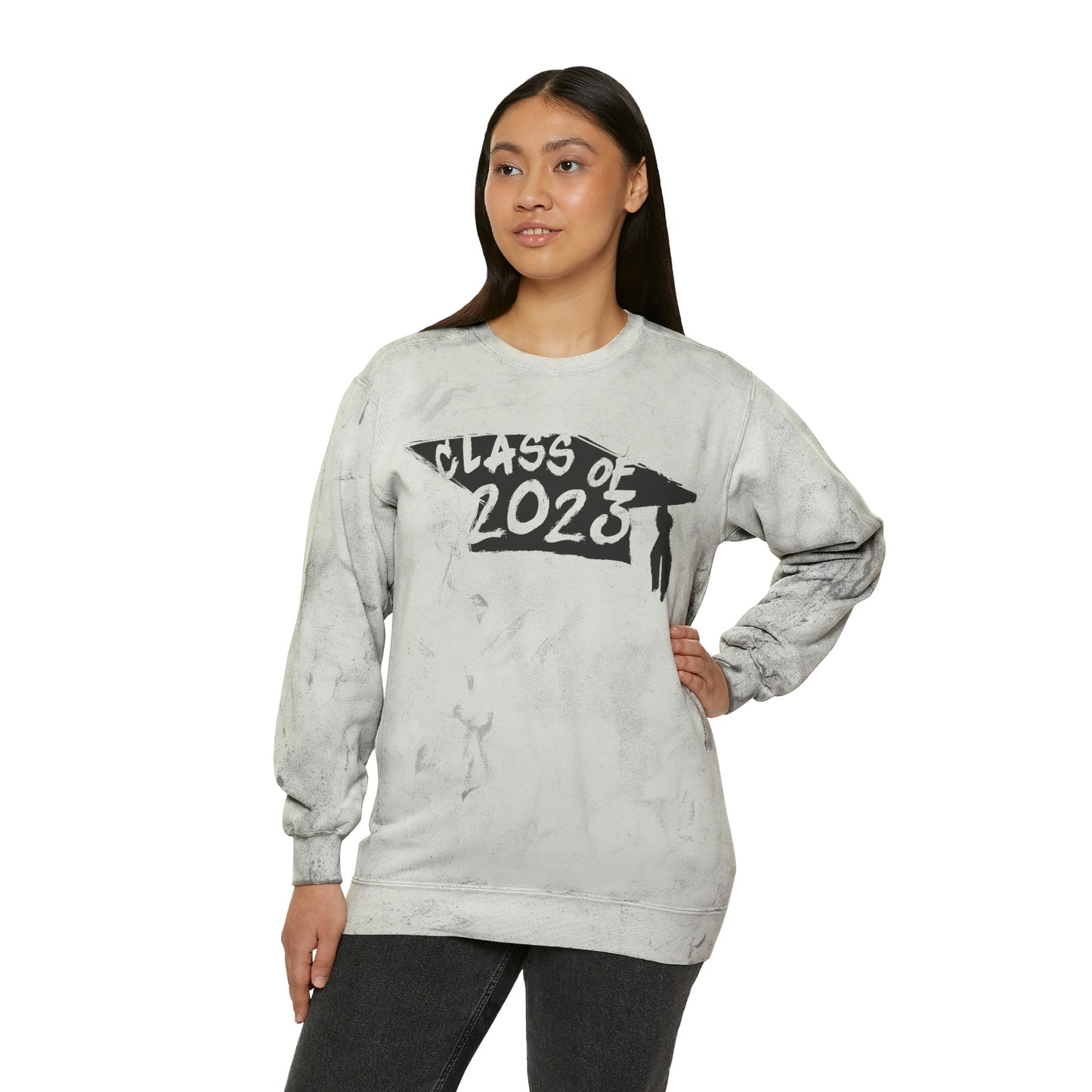 CLASS OF 2023_GRAD CAP-Unisex Color Blast Crewneck Sweatshirt