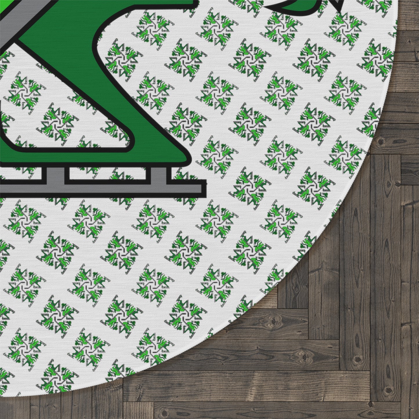 IRISH HOCKEY_PATTERN-Round Rug