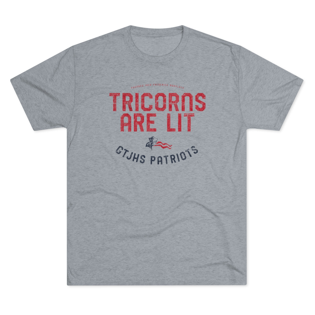 TRICORNS ARE LIT_MASCOT-Unisex Tri-Blend Crew Tee