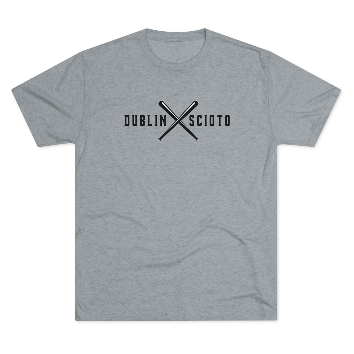 DUBLIN SCIOTO_BATS CROSSED-Unisex Tri-Blend Crew Tee