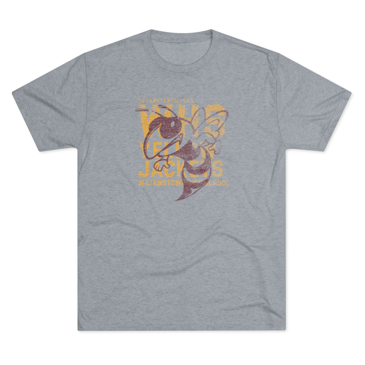 WHS-YELLOWJACKET-overprint collection-Unisex Tri-Blend Crew Tee